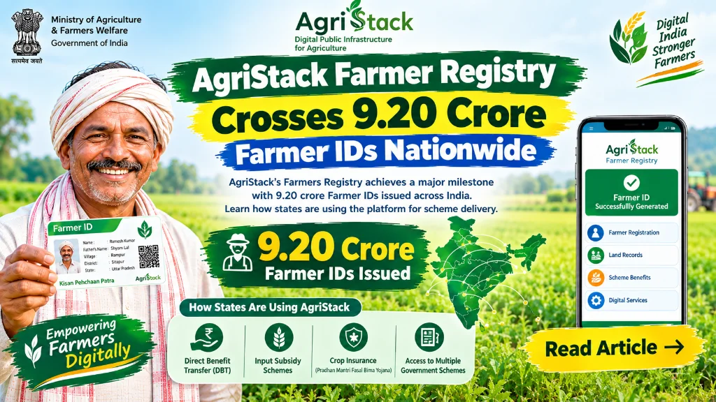AgriStack Crosses 9 Crore Farmer IDs