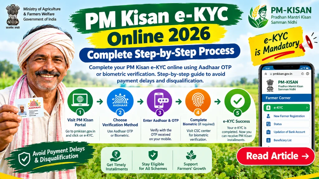 PM Kisan eKYC Online Process 2026